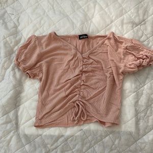 Blush, pink, preppy shirt, and size woman, small